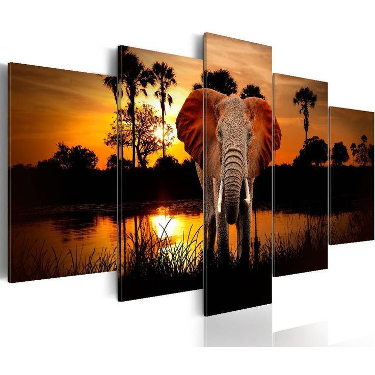 Canvas-taulu Artgeist Lake of the Setting Sun, eri kokoja