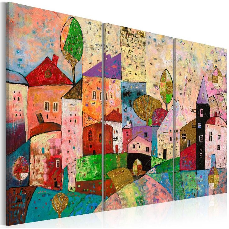 Canvas-taulu Artgeist Picturesque Small Town, eri kokoja