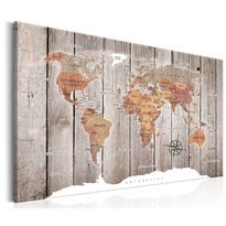 Canvas-taulu Artgeist World Map: Wooden Stories, eri kokoja