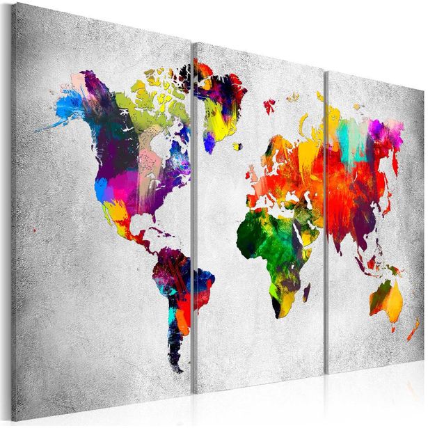 Canvas-taulu Artgeist Artistic World, 3-osainen, eri kokoja