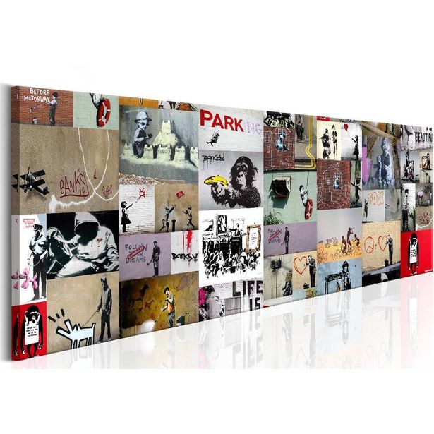 Canvas-taulu Artgeist Art of Collage: Banksy II, eri kokoja