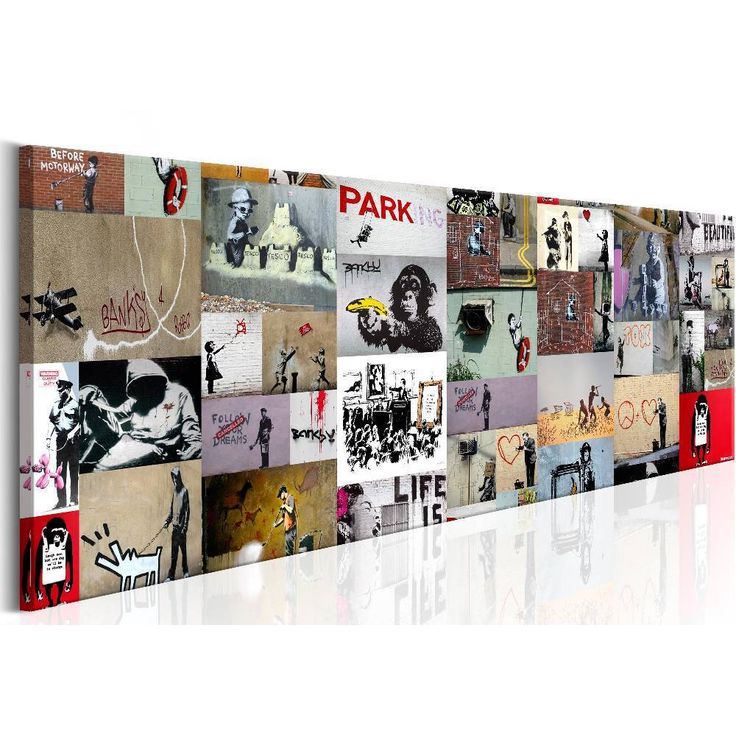 Canvas-taulu Artgeist Art of Collage: Banksy II, eri kokoja