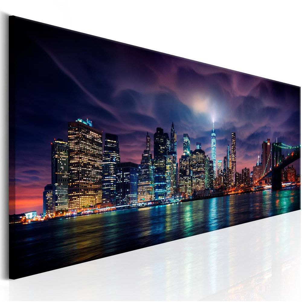 Canvas-taulu Artgeist New York: Dark City, 135x45cm