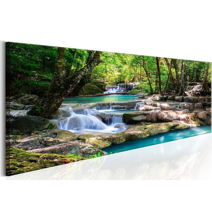 Canvas-taulu Artgeist Nature: Forest Waterfall, eri kokoja