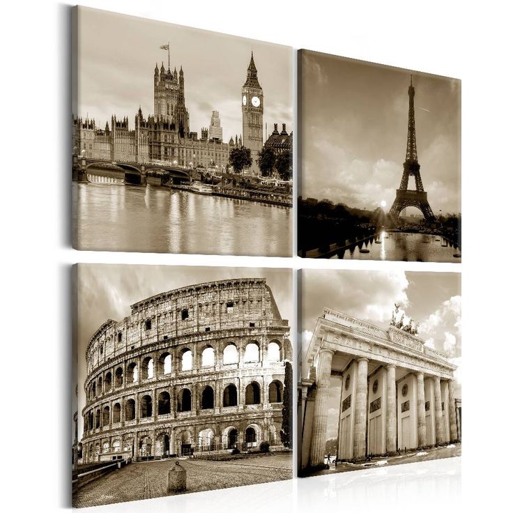 Canvas-taulu Artgeist European Capitals, eri kokoja