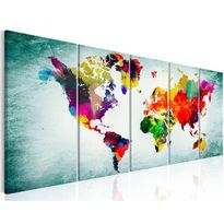 Canvas-taulu Artgeist World Map: Green Vignette, eri kokoja