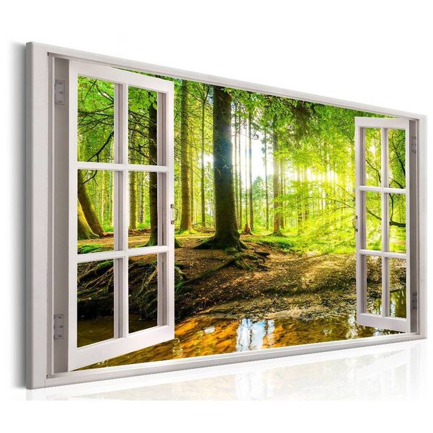 Canvas-taulu Artgeist Window: View on Forest, eri kokoja