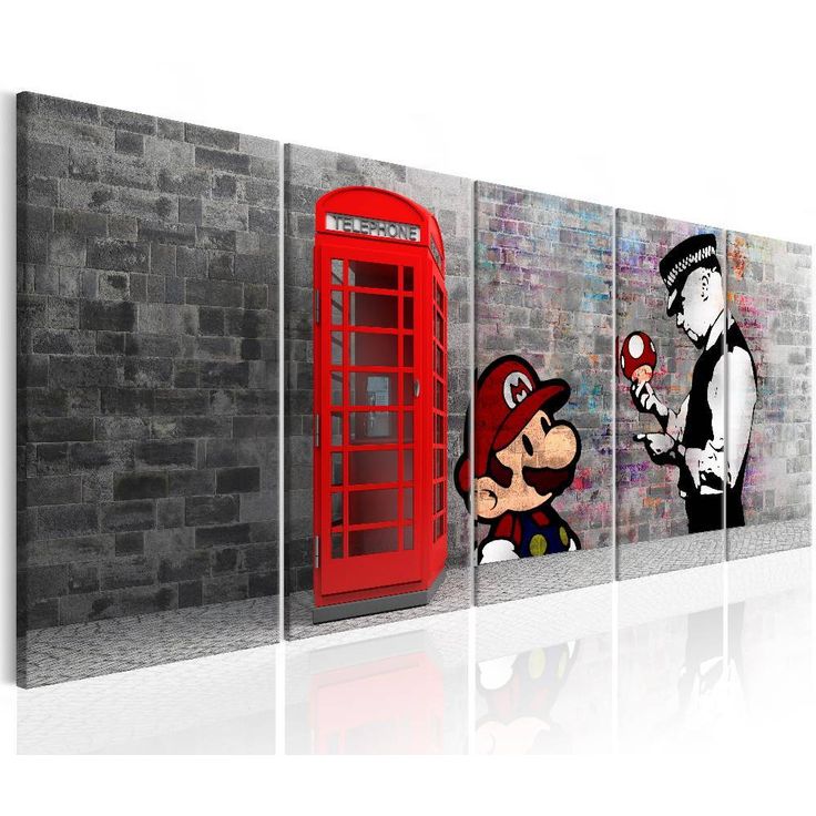 Canvas-taulu Artgeist Brick Graffiti I, eri kokoja