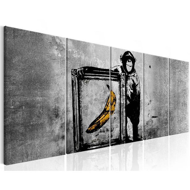 Canvas-taulu Artgeist Banksy: Monkey with Frame, eri kokoja