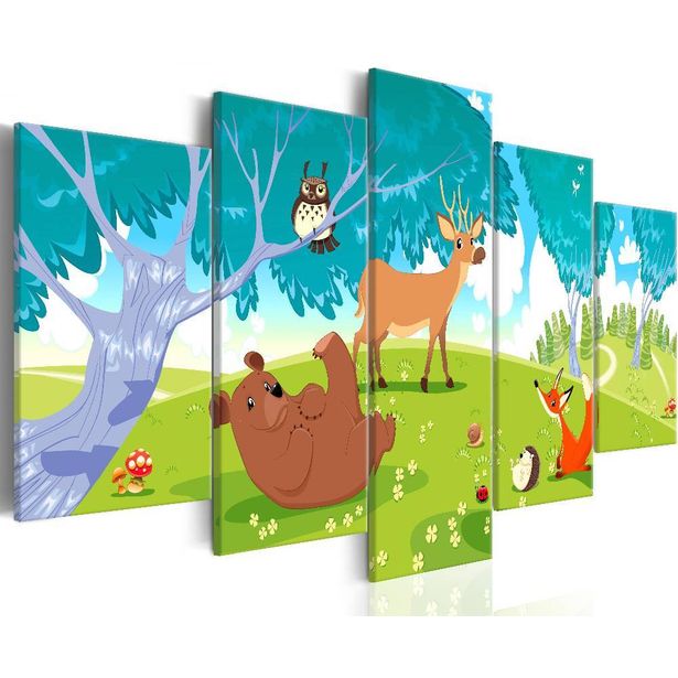 Canvas-taulu Artgeist Friendly Animals, eri kokoja