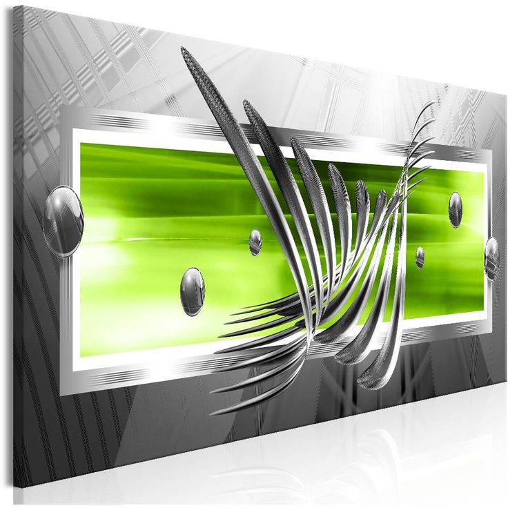 Canvas-taulu Artgeist Silver Wings, vihreä, eri kokoja