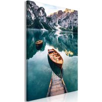Canvas-taulu Artgeist Boats In Dolomites, eri kokoja