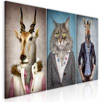 Canvas-taulu Artgeist Menagerie, 3-osainen, 60x120cm
