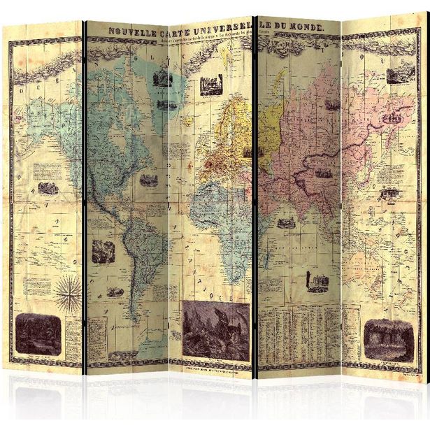 Sermi Artgeist Nouvelle Carte Du Monde, 225x172cm