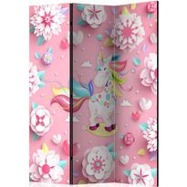Sermi Artgeist Unicorn on Flowerbed, 135x172cm