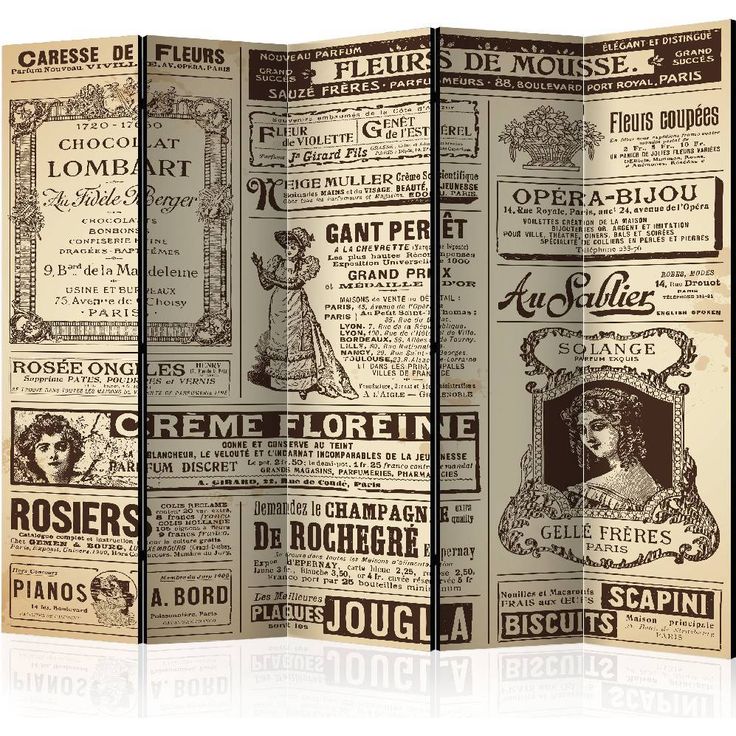 Sermi Artgeist Vintage Magazines II, 225x172cm