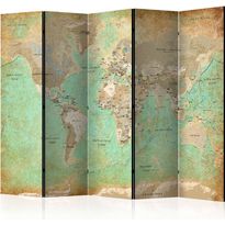Sermi Artgeist Turquoise World Map , 225x172cm
