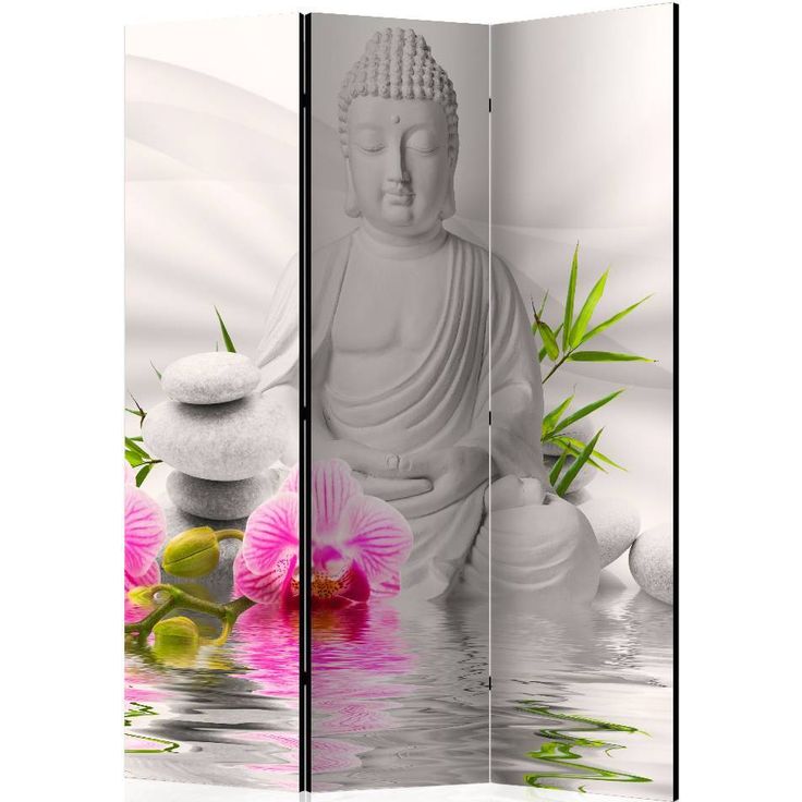 Sermi Artgeist Buddha and Orchids, 135x172cm