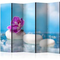 Sermi Artgeist Pink Orchid and white Zen Stones II, 225x172cm