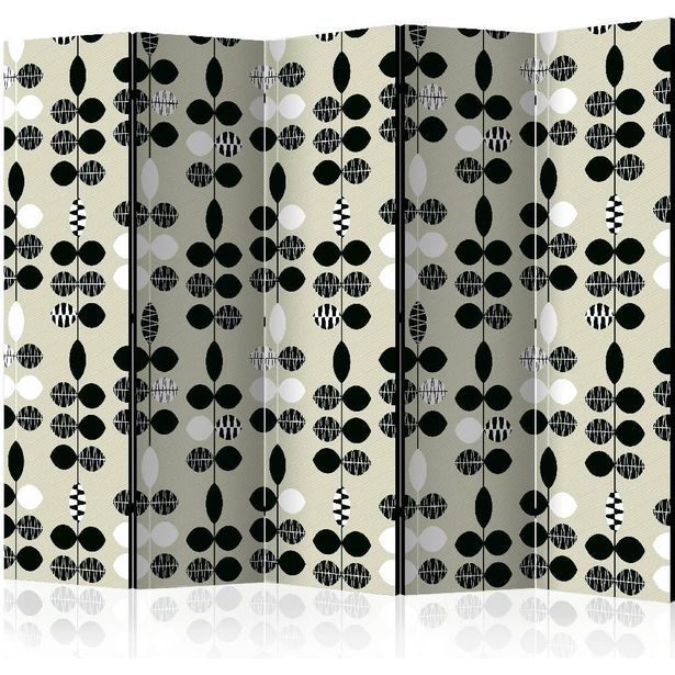Sermi Artgeist Black and White Dots II, 225x172cm