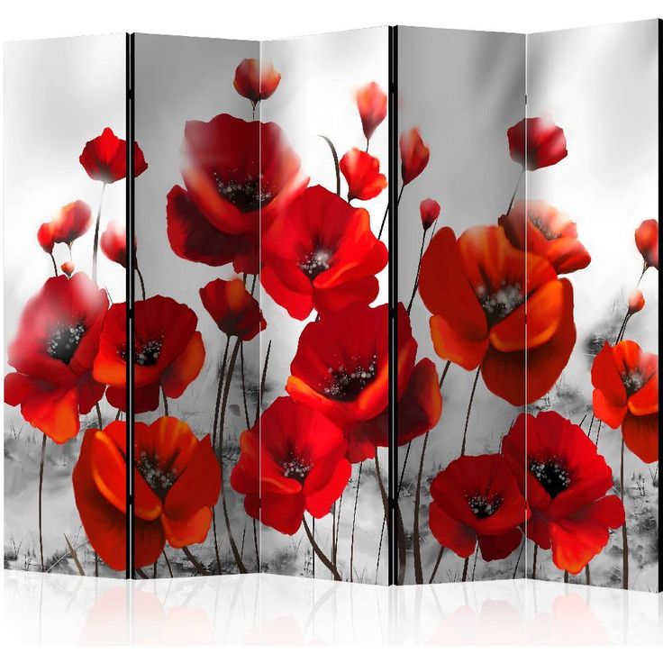 Sermi Artgeist Poppies in the Moonlight II, 225x172cm