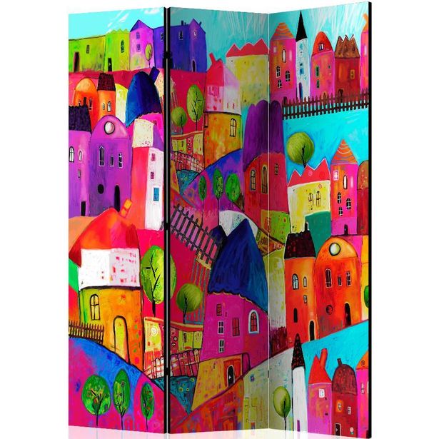 Sermi Artgeist Rainbow-hued town, 135x172cm