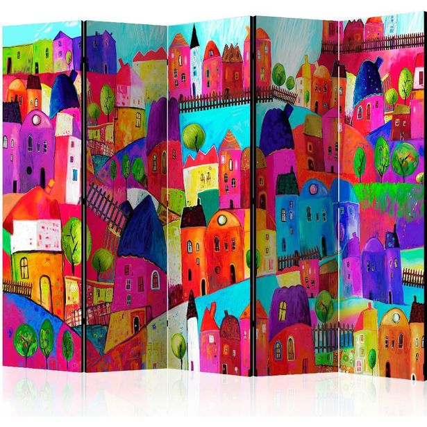 Sermi Artgeist Rainbow-hued town II, 225x172cm