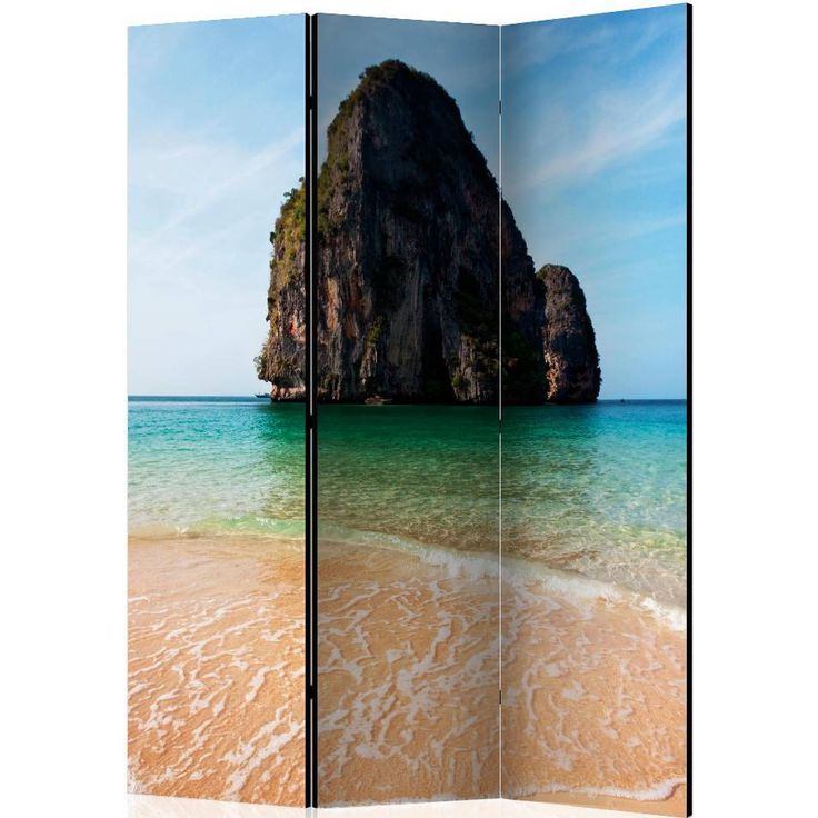 Sermi Artgeist Rock formation by shoreline, Andaman Sea, Thailand, 135x172cm
