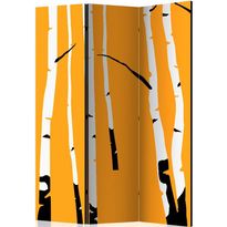 Sermi Artgeist Birches on the orange background, 135x172cm