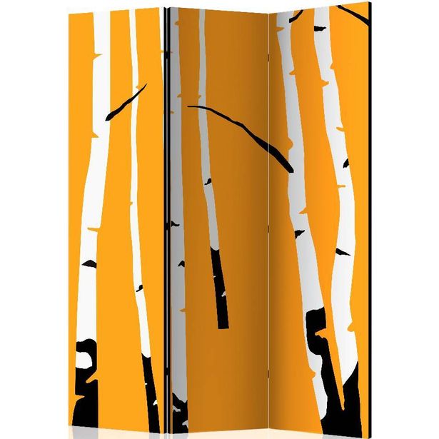Sermi Artgeist Birches on the orange background, 135x172cm