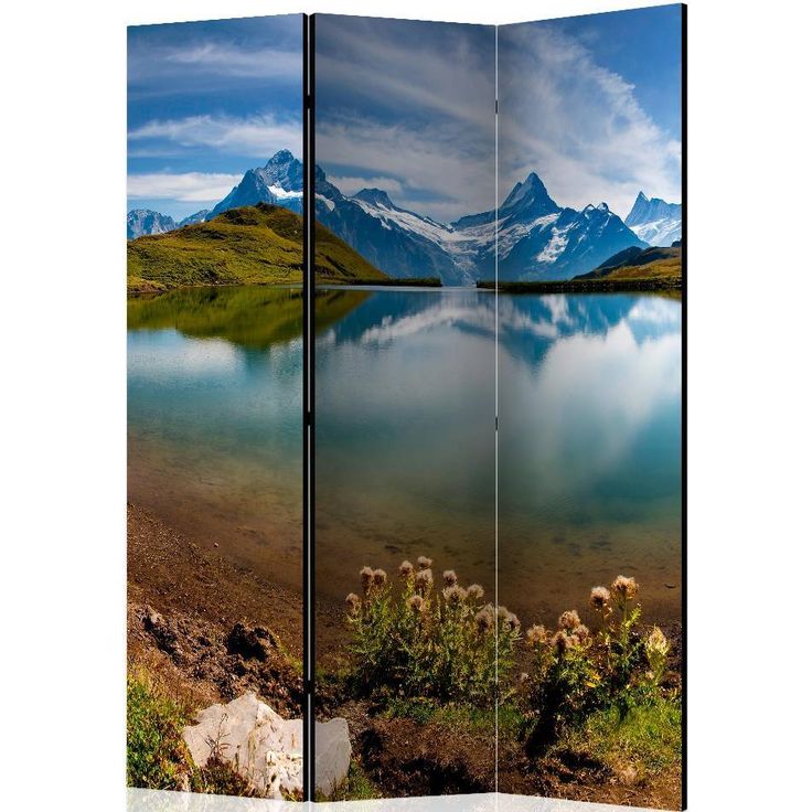 Sermi Artgeist Lake with mountain reflection, Switzerland, 135x172cm