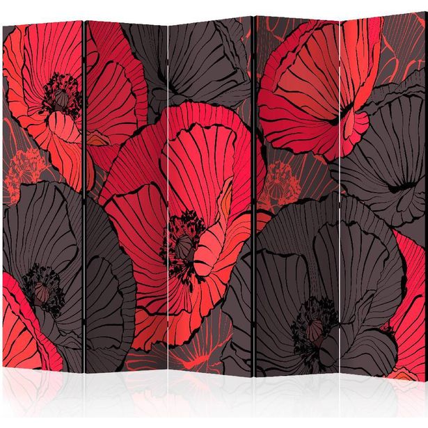 Sermi Artgeist Pleated poppies II, 225x172cm
