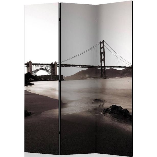 Sermi Artgeist San Francisco: Golden Gate Bridge in black and white, 135x172cm