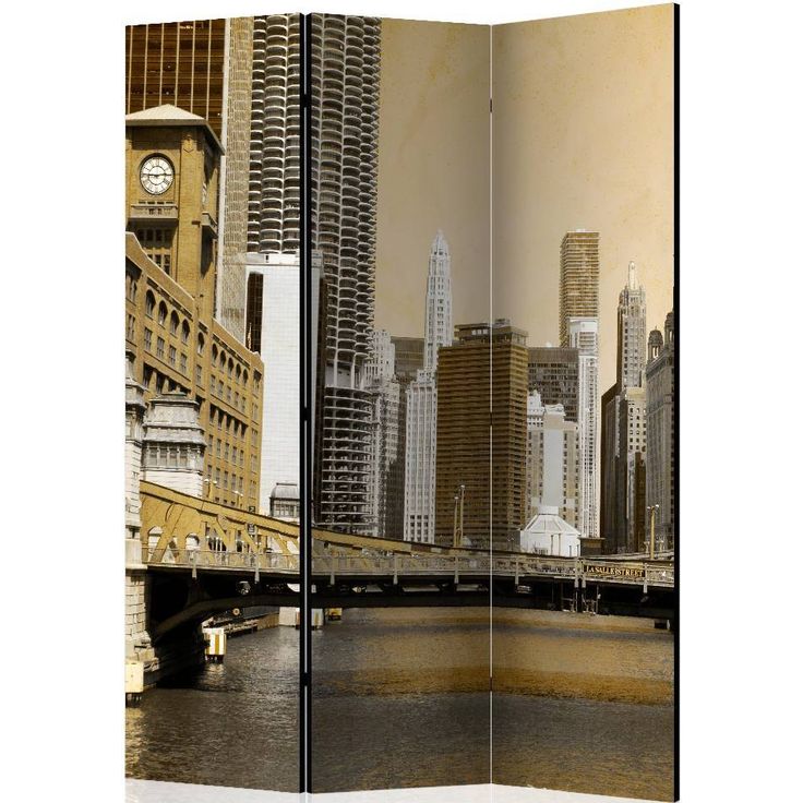 Sermi Artgeist Chicago's bridge - vintage effect, 135x172cm