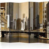 Sermi Artgeist Chicago&#039;s bridge - vintage effect II, 225x172cm