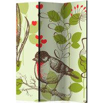 Sermi Artgeist Bird and lilies vintage pattern, 135x172cm