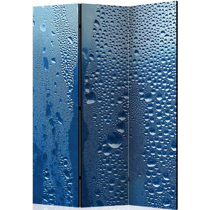 Sermi Artgeist Water drops on blue glass, 135x172cm