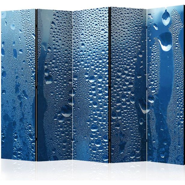 Sermi Artgeist Water drops on blue glass II, 225x172cm