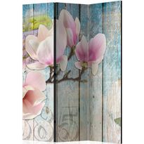 Sermi Artgeist Pink Flowers on Wood, 135x172cm