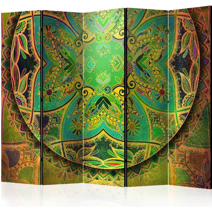 Sermi Artgeist Mandala: Emerald Fantasy II, 225x172cm