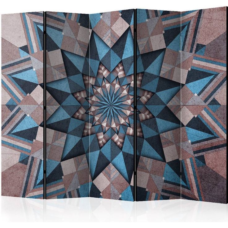 Sermi Artgeist Star Mandala -Brown and Blue II, 225x172cm