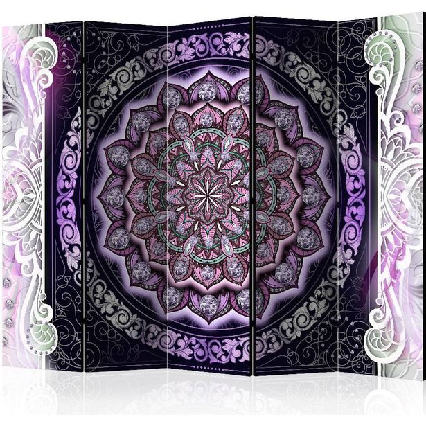 Sermi Artgeist Round Stained Glass Violet II, 225x172cm