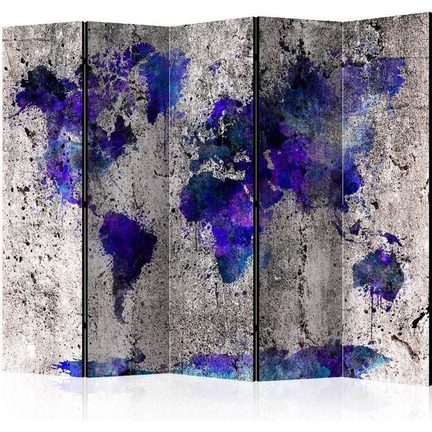 Sermi Artgeist World Map: Ink Blots II, 225x172cm