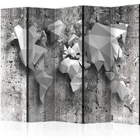 Sermi Artgeist World Map: Origami II, 225x172cm