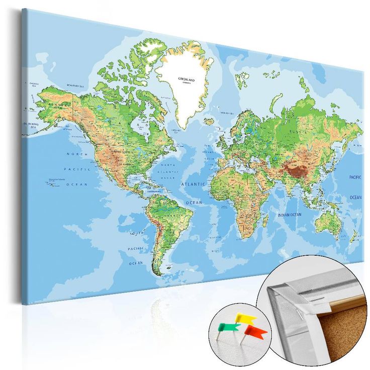 Korkkitaulu Artgeist World Geography, eri kokoja
