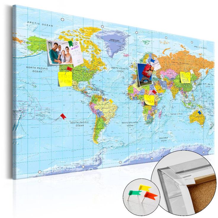 Korkkitaulu Artgeist Orbis Terrarum, eri kokoja