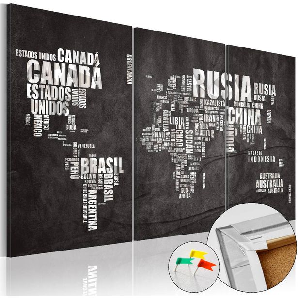Korkkitaulu Artgeist El Mundo, eri kokoja