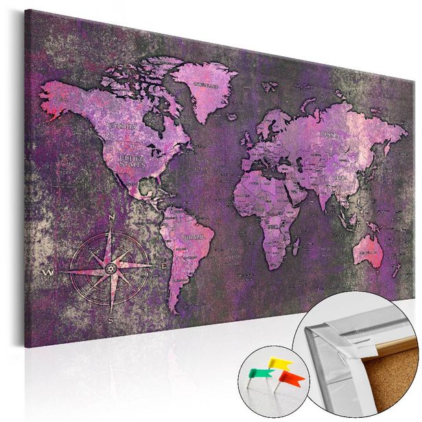 Korkkitaulu Artgeist Amethyst Map, eri kokoja