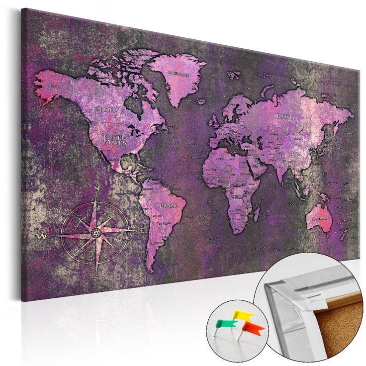 Korkkitaulu Artgeist Amethyst Map, eri kokoja