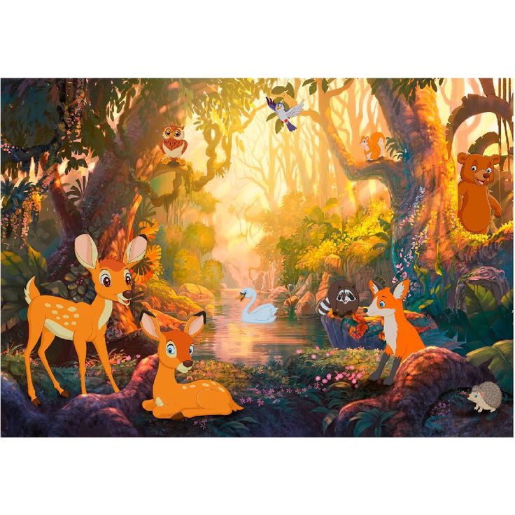 Lastenhuoneen tapetti Artgeist Animals in the Forest, eri kokoja